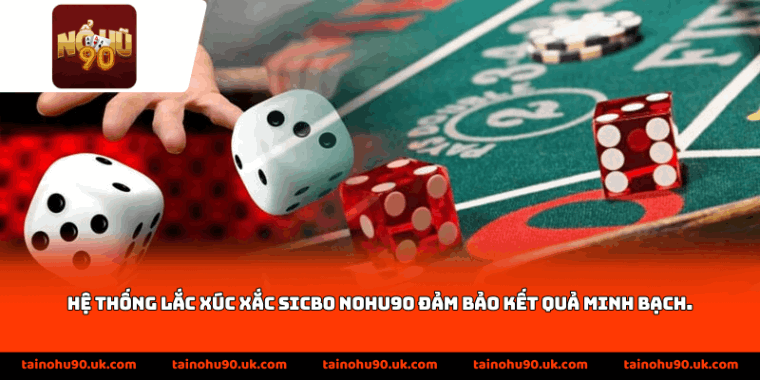 Hệ thống lắc xúc xắc Sicbo Nohu90 đảm bảo kết quả minh bạch